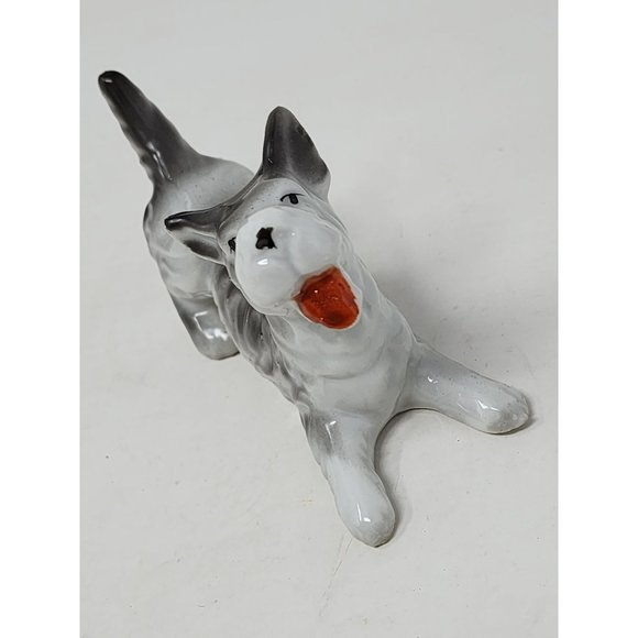 Vintage Porcelain Sottish‎ Terrier Scotty Dog Figurine Japan - Picture 10 of 10